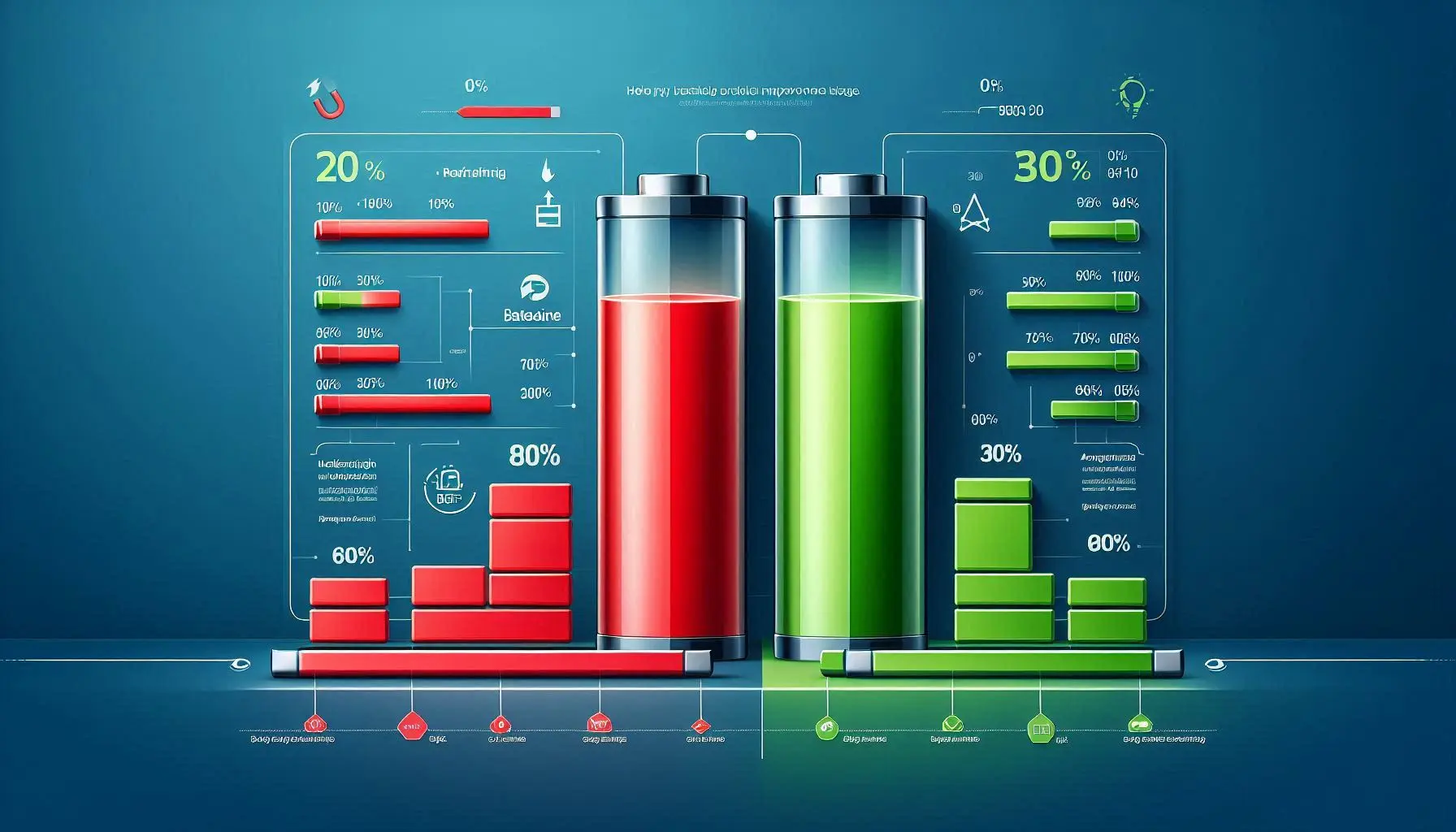 Battery usage comparison showing dramatic improvement from foreground service to WorkManager approach