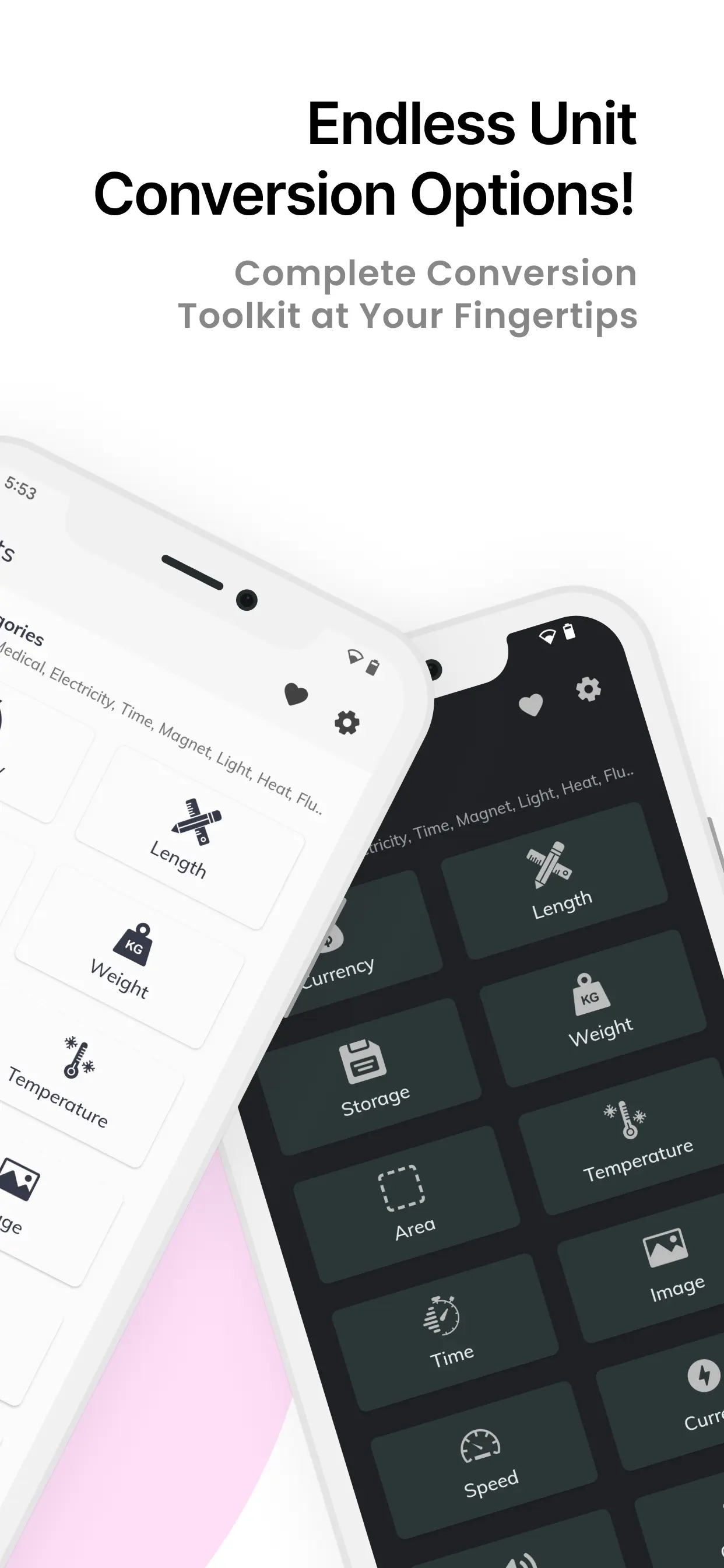Unit Converter & Calculator Dashboard - Dark Mode