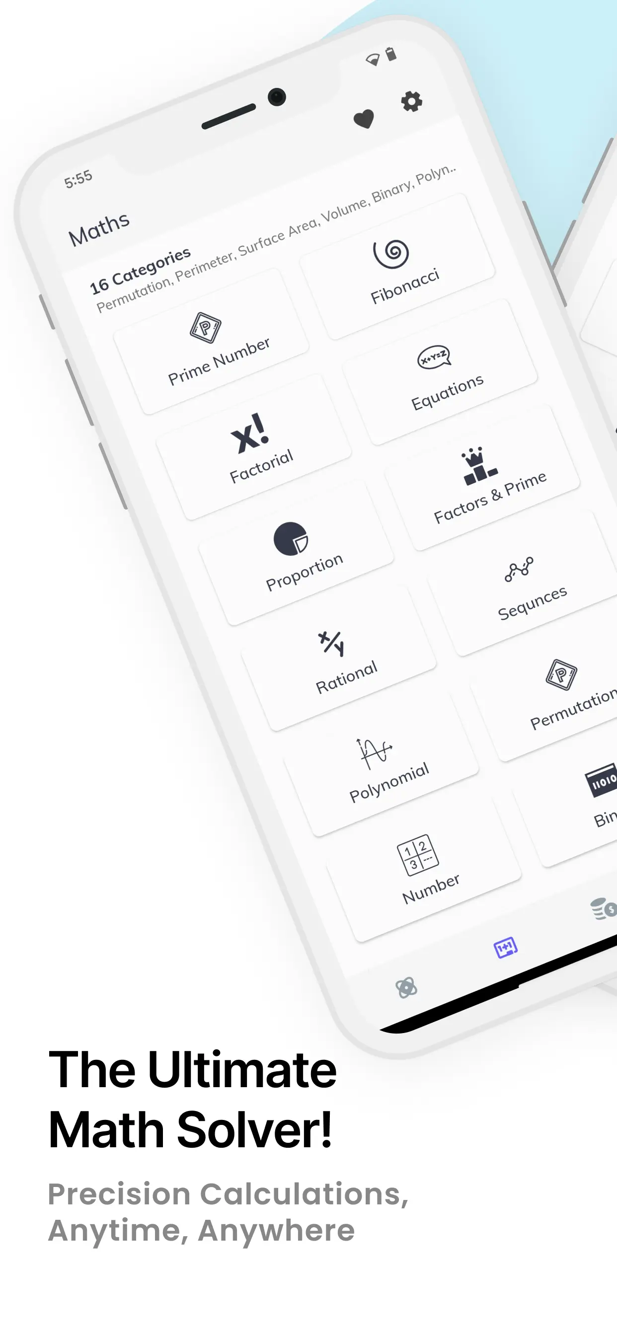 Math Calculators Dashboard